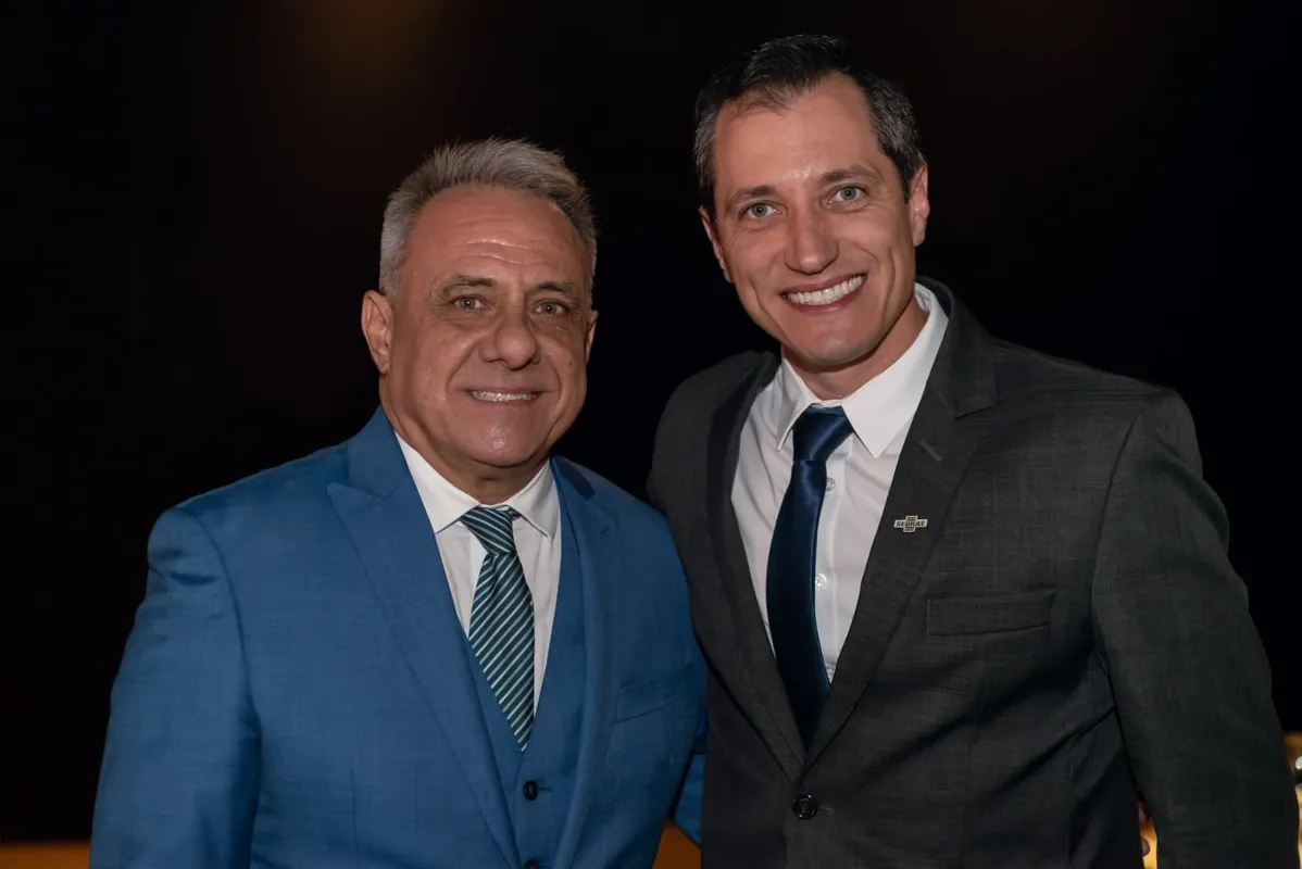 Angelo Pamplona, presidente do Fórum Desenvolve, com o Rubens Negrão,  do Sebrae