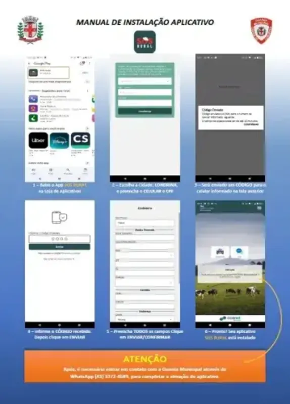 O app permite o acionamento direto da viatura mais próxima da Patrulha Rural da Guarda Municipal