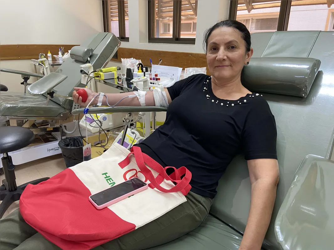 Mara Monteiro completou três décadas como doadora de sangue: "venho para ajudar"