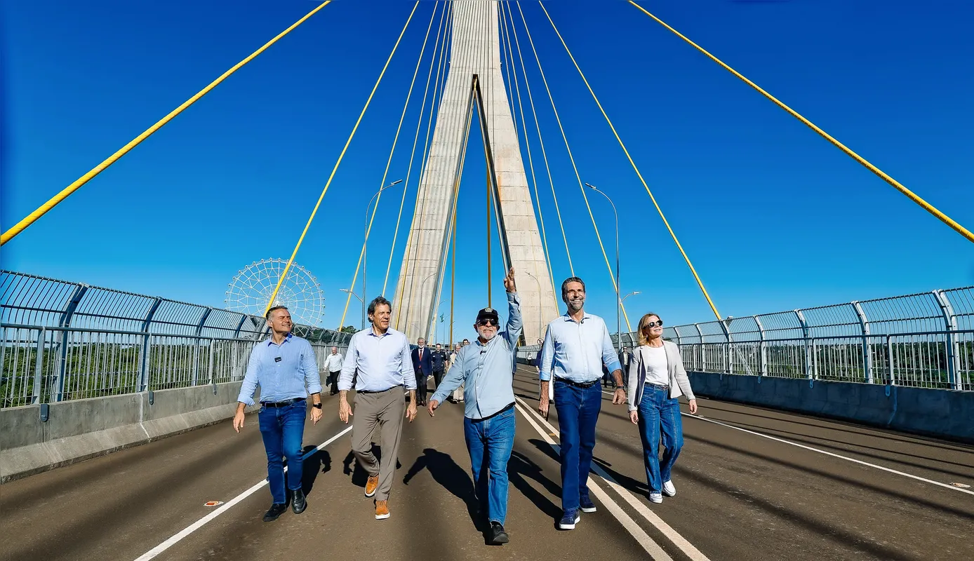 Foz do Iguaçu (PR), 19/12/2025 - Presidente da República, Luiz Inácio Lula da Silva, durante visita e cerimônia de abertura da Ponte da Integração Brasil–Paraguai. Nova Aduana Brasil–Paraguai. Foto: Ricardo Stuckert/PR