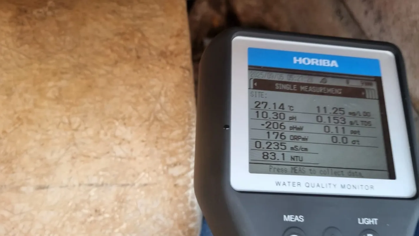 Dados da qualidade da água do Lago Igapó mensurado pela equipe do professor Weliton Silva