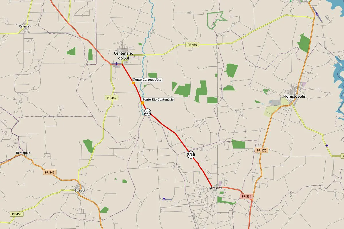 Imagem ilustrativa da imagem Rodovia entre Centenário do Sul e Miraselva será interditada a partir de sábado