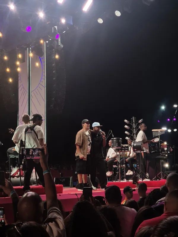Thiaguinho com Bruno Diegues: uma das surpresas do show
