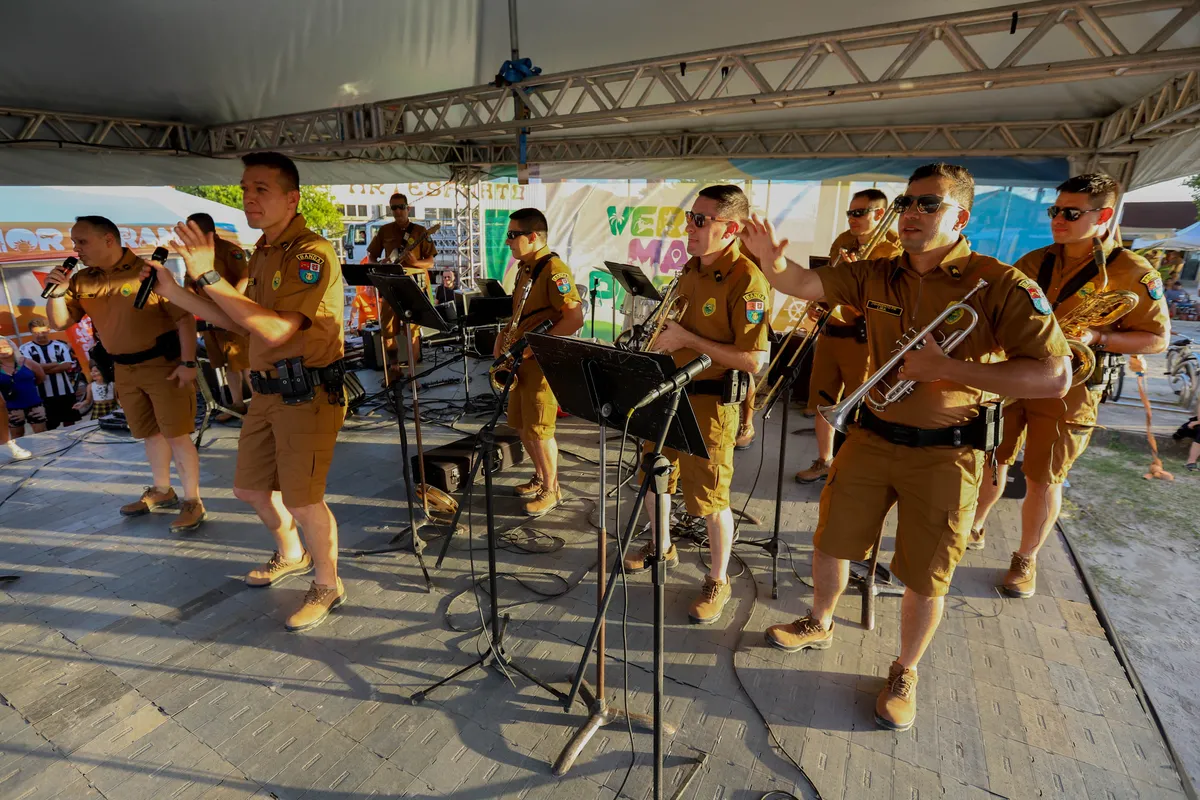 Banda da Polícia Militar: atração no Litoral