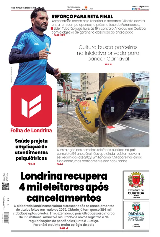 Imagem ilustrativa da imagem Capa 20/01/2026