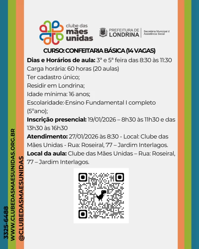 Imagem ilustrativa da imagem Clube das Mães Unidas está com inscrições abertas para cursos profissionalizantes