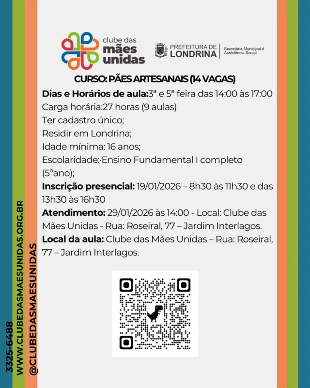 Imagem ilustrativa da imagem Clube das Mães Unidas está com inscrições abertas para cursos profissionalizantes