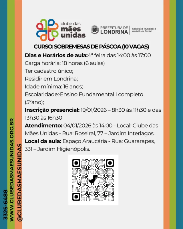 Imagem ilustrativa da imagem Clube das Mães Unidas está com inscrições abertas para cursos profissionalizantes