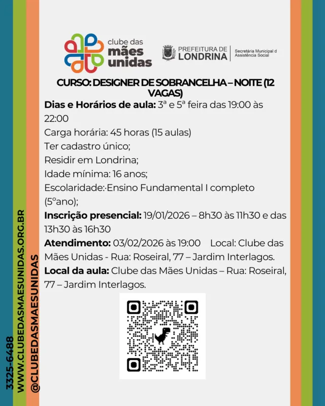 Imagem ilustrativa da imagem Clube das Mães Unidas está com inscrições abertas para cursos profissionalizantes