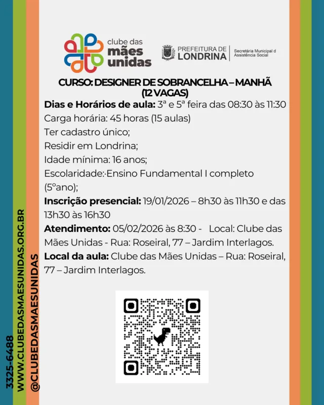 Imagem ilustrativa da imagem Clube das Mães Unidas está com inscrições abertas para cursos profissionalizantes