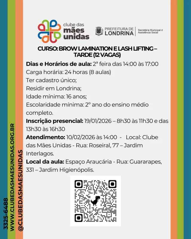 Imagem ilustrativa da imagem Clube das Mães Unidas está com inscrições abertas para cursos profissionalizantes