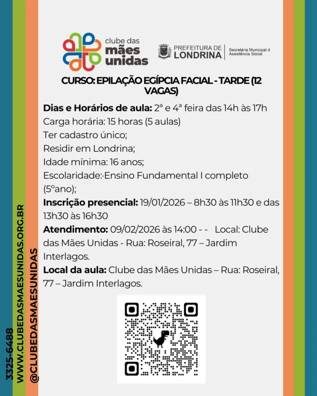 Imagem ilustrativa da imagem Clube das Mães Unidas está com inscrições abertas para cursos profissionalizantes