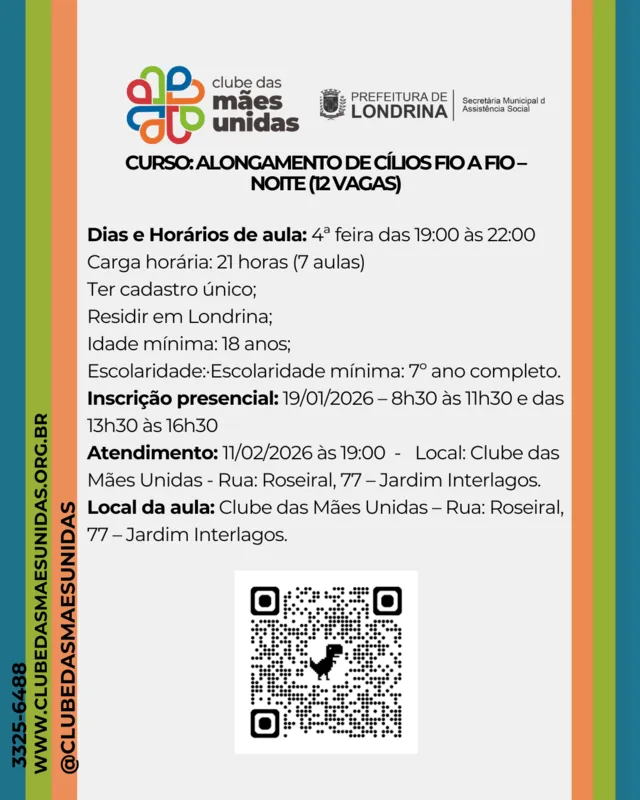 Imagem ilustrativa da imagem Clube das Mães Unidas está com inscrições abertas para cursos profissionalizantes