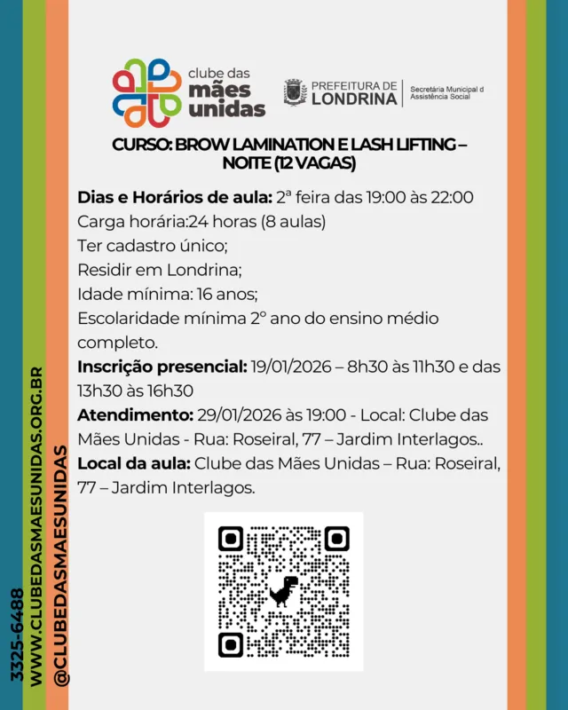 Imagem ilustrativa da imagem Clube das Mães Unidas está com inscrições abertas para cursos profissionalizantes