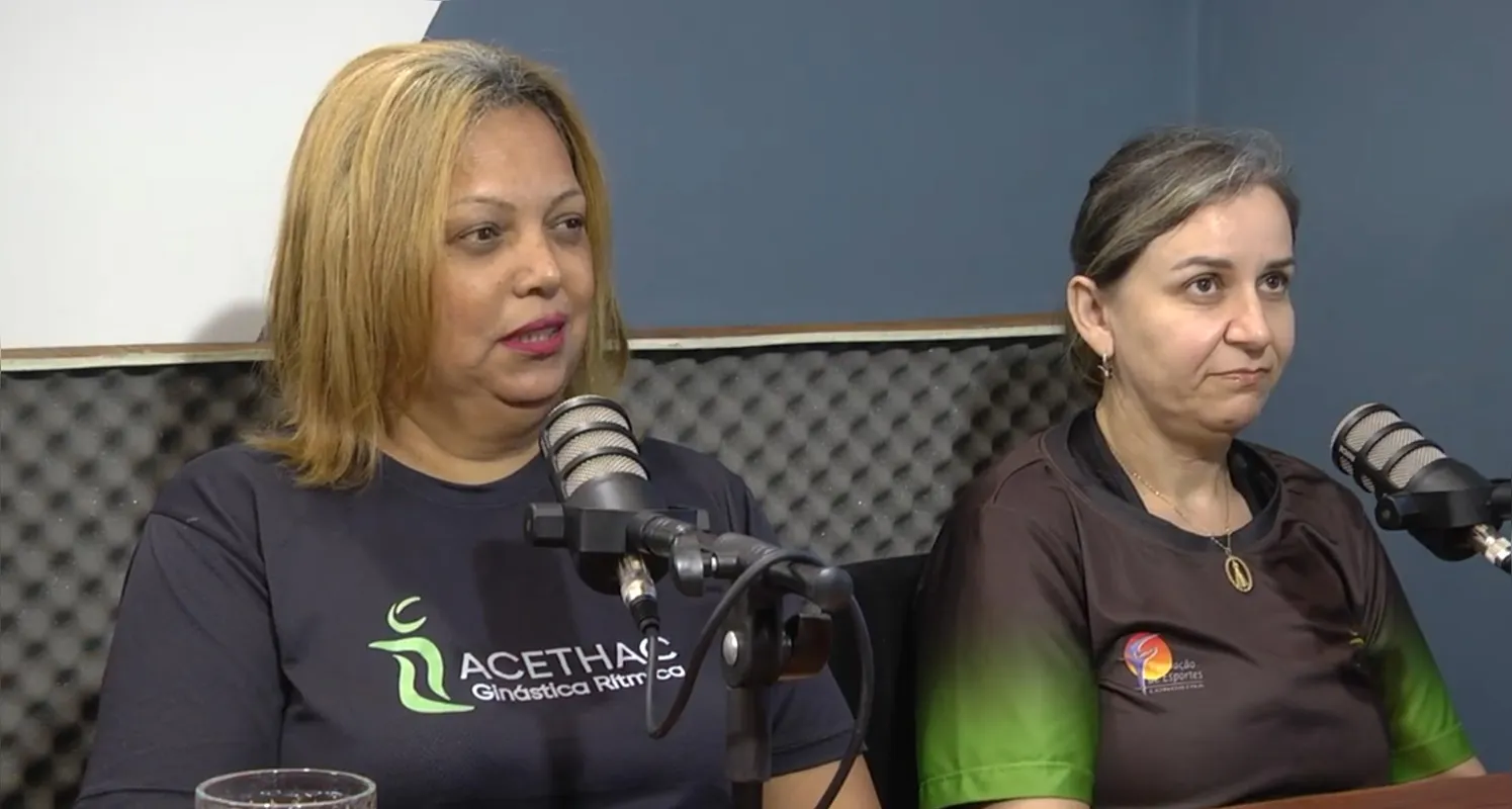 Cleusa Souza, presidente da associação, e Greisy Kelli Broio Rosa, treinadora: trabalho é desenvolvido desde 2017