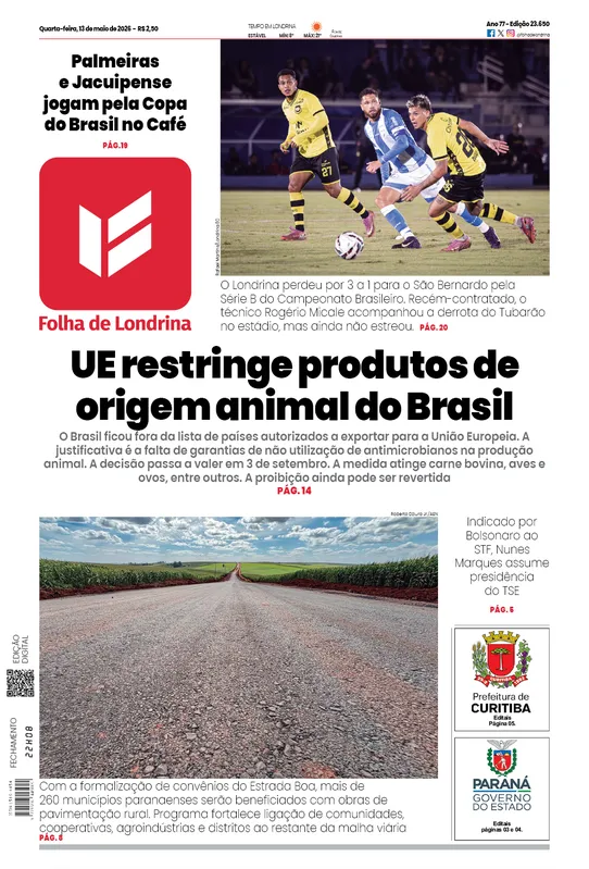 Imagem ilustrativa da imagem Capa 13/05/2026