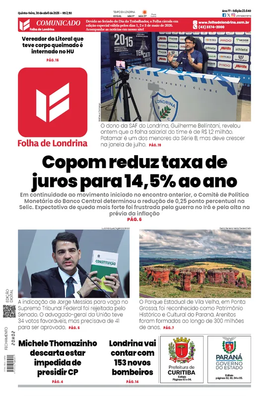 Imagem ilustrativa da imagem Capa 30/04/2026