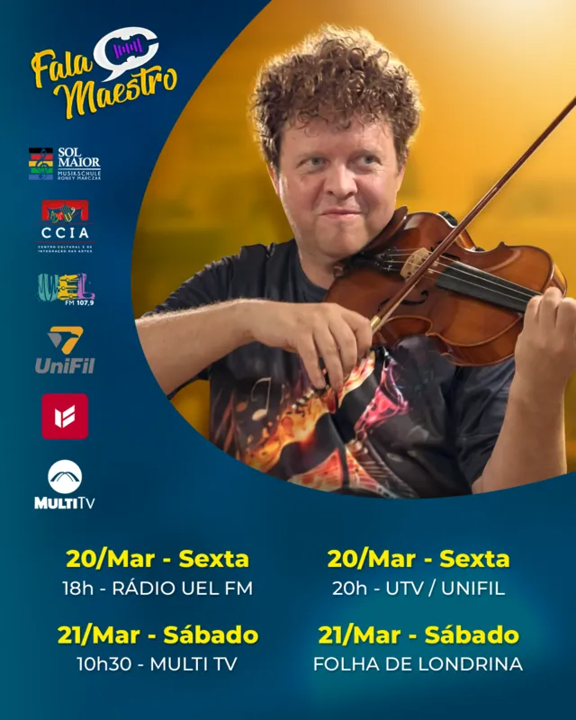Imagem ilustrativa da imagem Fala Maestro 240#60 bolsas de estudo para músicos de Londraina