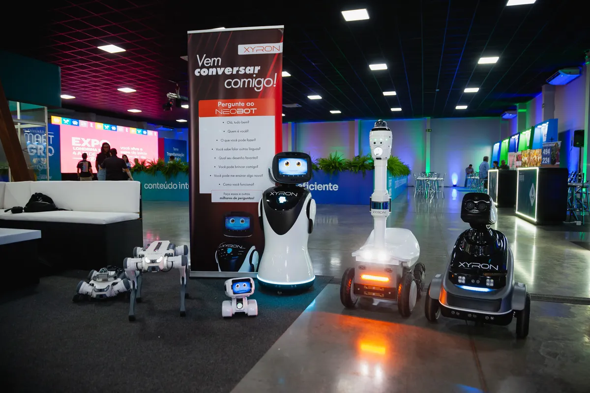 Os robôs estarão de volta à feira deste ano e prometem ser uma das atrações do Pavilhão Smart Agro: tecnologia, diversão e serviços