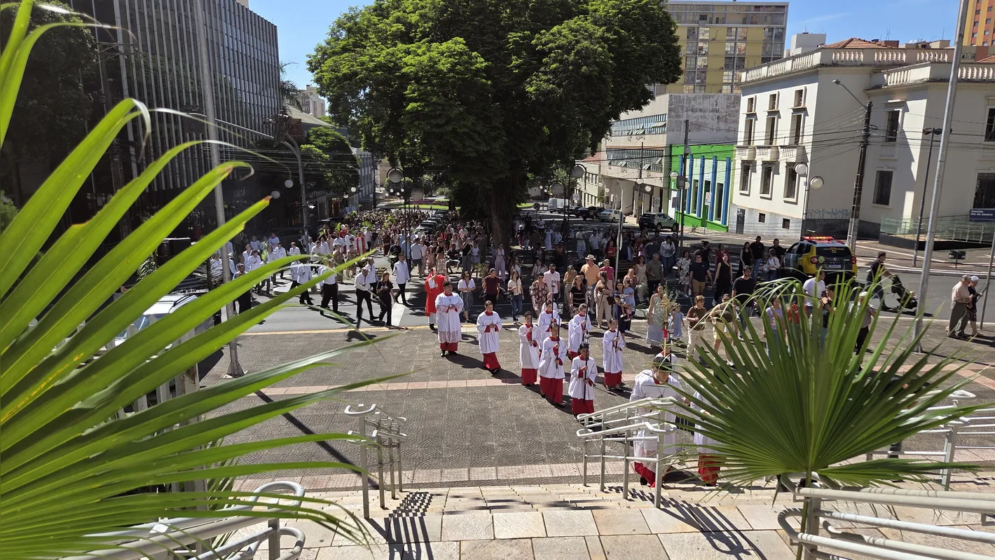 Imagem ilustrativa da imagem Fiéis celebram o Domingo de Ramos na Catedral de Londrina