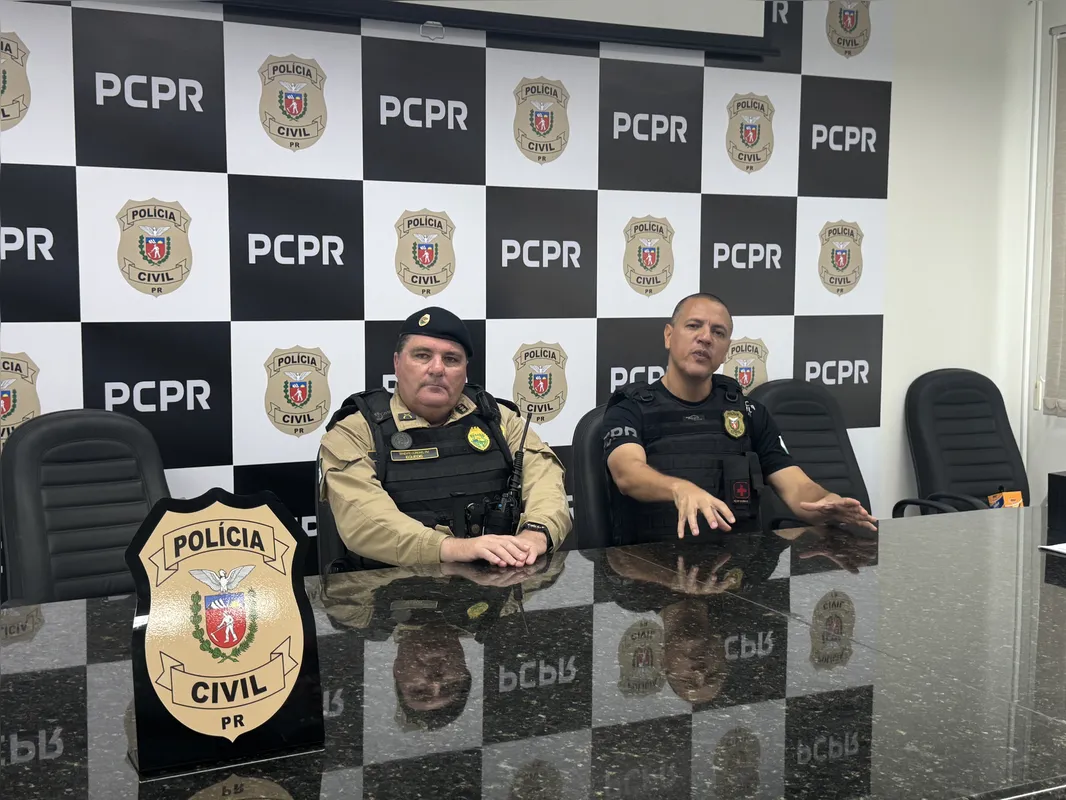 Ricardo Eguedis, comandante do 5º BPM, e João Reis, delegado do 6º DP