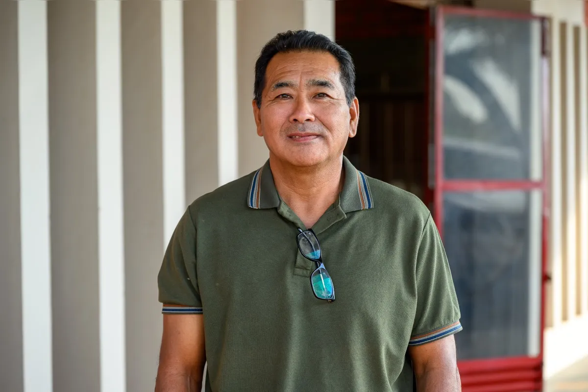 Wilson Takayama, agricultor e aluno do curso de locução,