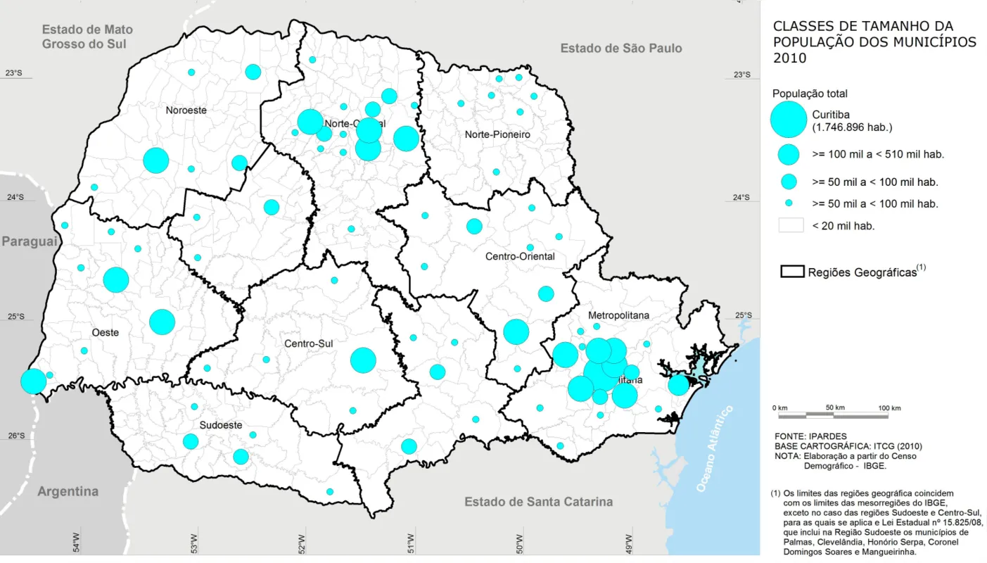 CIdades do Parana por população