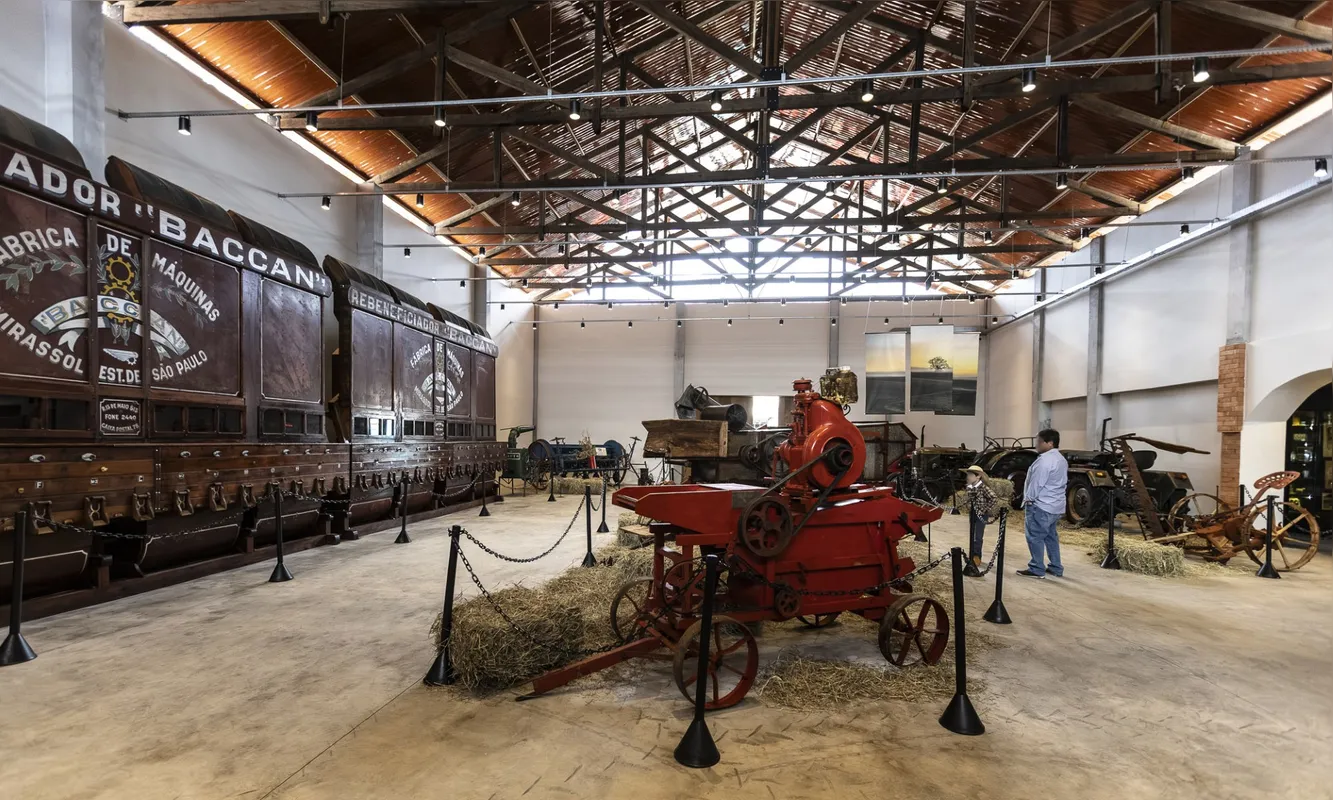 Beneficiadora de café recentemente instalada no Museu da SRP