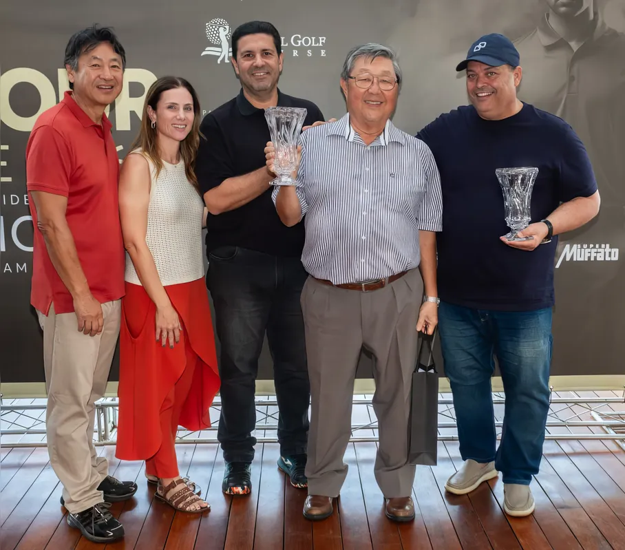 Dr Milton Ogawa, Juliana Calixto, Orley (Samuka Motors) Dr Eduardo Inada e Wilson (consórcio Servopa)