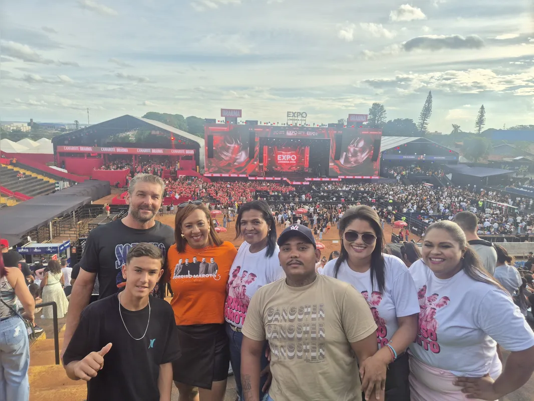 Diferentes gerações da família de Jaqueline Izabele da Silva assistiram ao show do grupo carioca: “Sou muito fã, muito fã mesmo"
