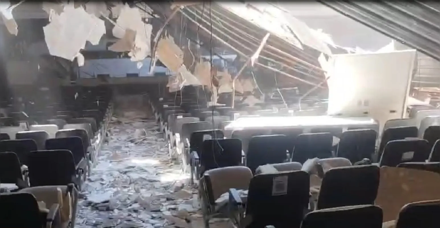 Trecho de vídeo gravado por Márcio Jacinto, que foi até a igreja buscando feridos