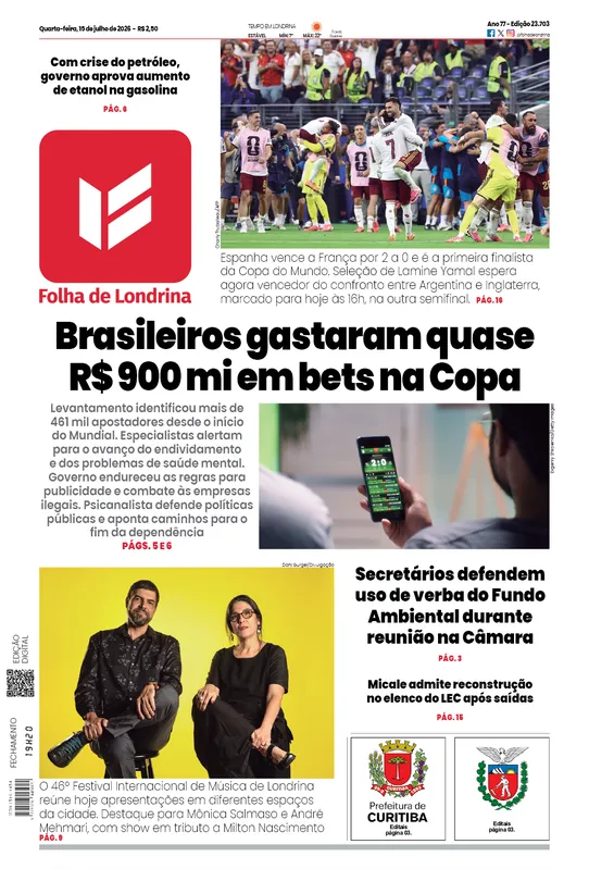 Imagem ilustrativa da imagem Capa 15/07/2026