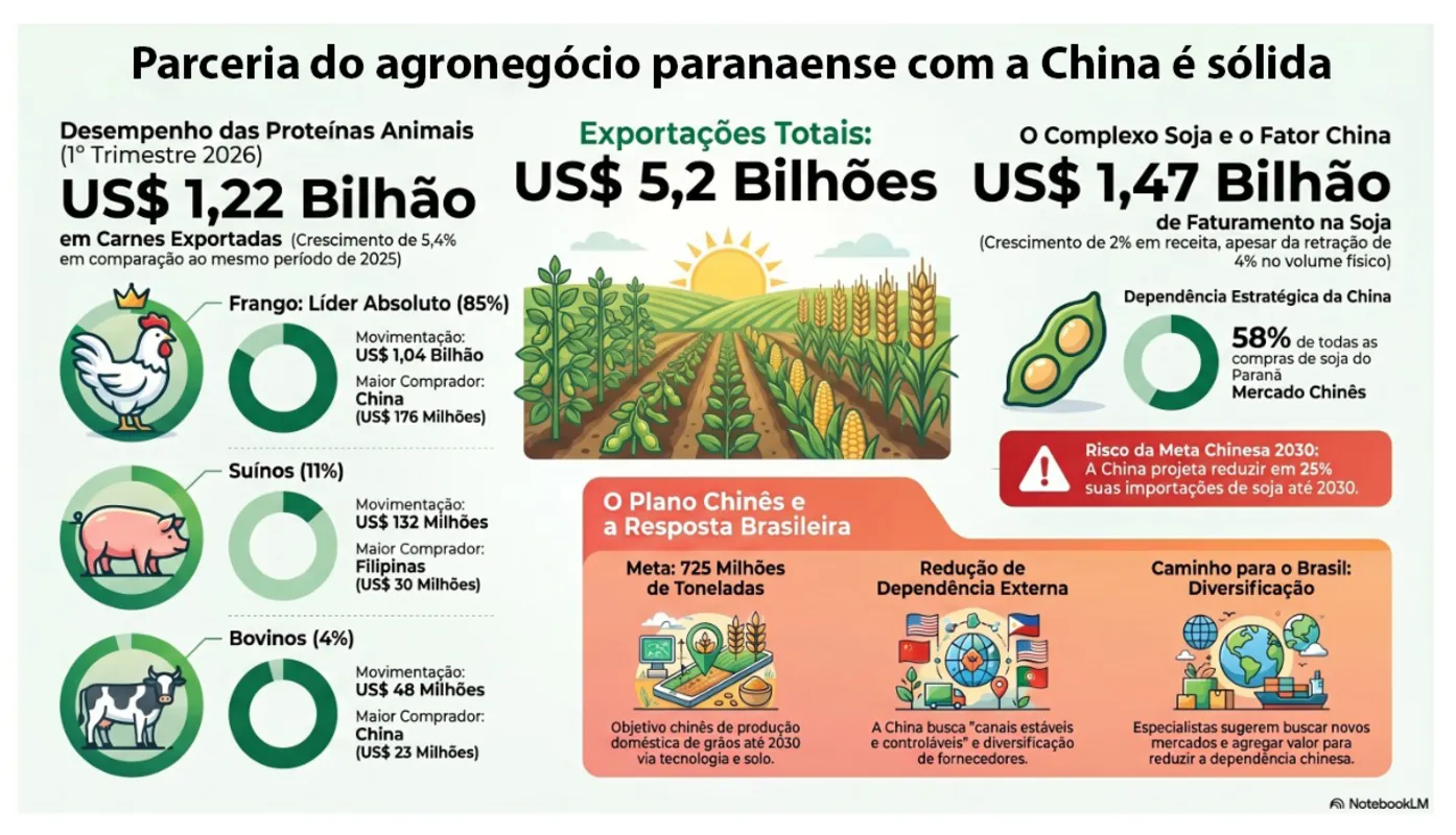 Imagem ilustrativa da imagem China mais contida preocupa agro paranaense