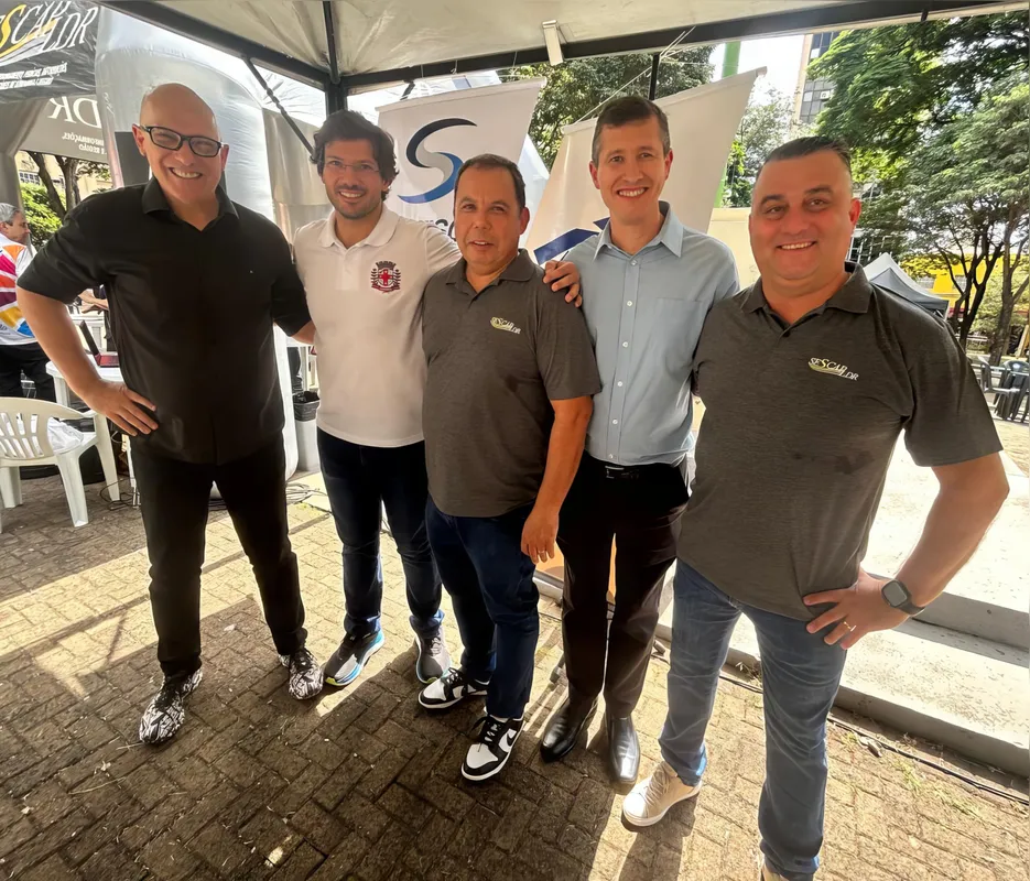 Marcão Kareca, o prefeito Tiago Amaral, Euclides Nandes Correia, Marcelo Ross, Antônio Ribeiro