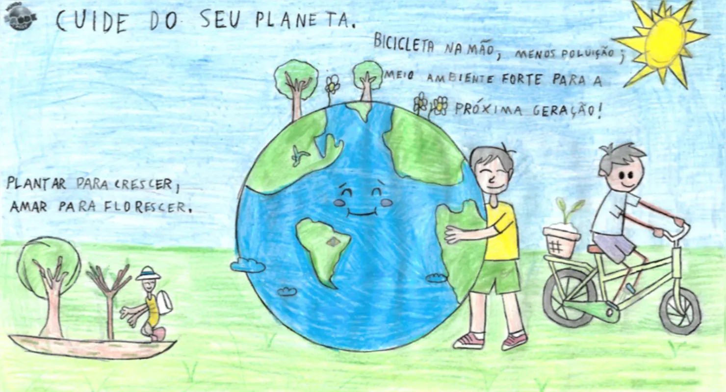 Desenho de Yago Pereira Kranhold, da E.M. Professora Vilma Rodrigues Romero, conquistou o segundo lugar