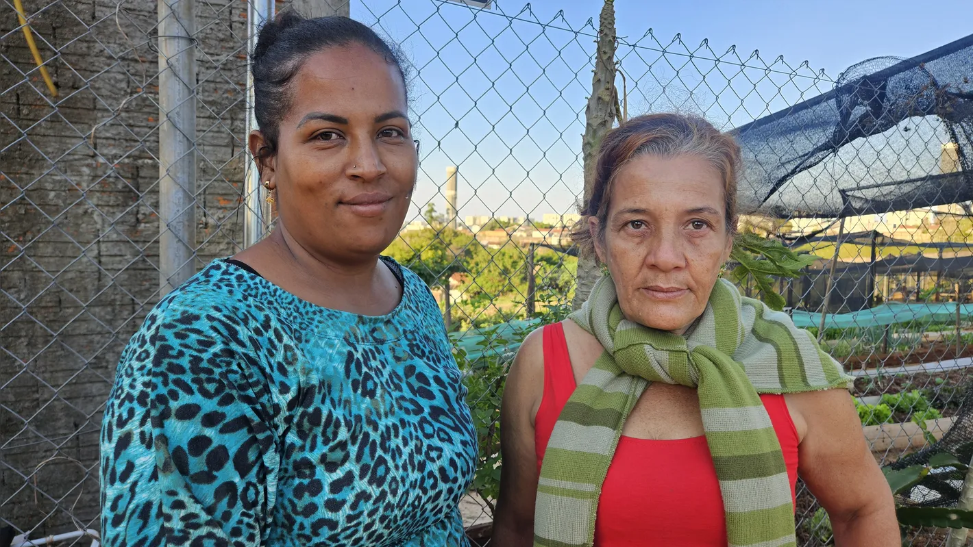 Marielen Roberto e Rosilene Muniz, lideranças da ocupação Jardim Cristal