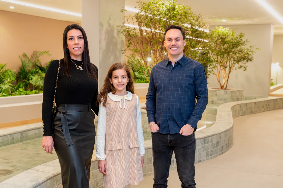 Eliana, Ana Laura e Tiago Herber