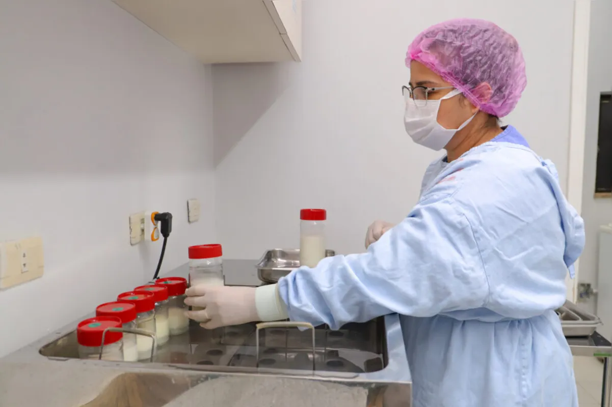 Leite passa por análise, pasteurização, controle de qualidade e distribuição segura para os bebês internados