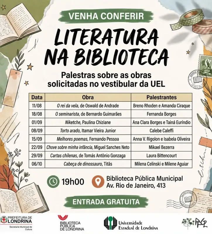 Imagem ilustrativa da imagem Obras obrigatórias do vestibular da UEL são discutidas na Biblioteca