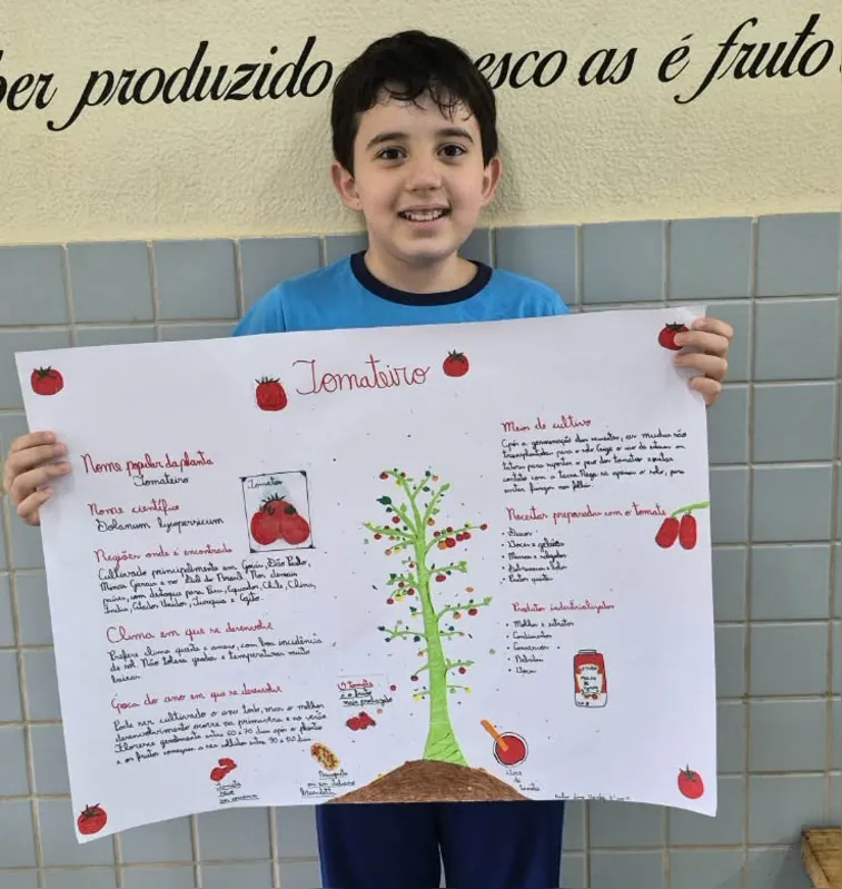 Nicolas Lima Devidé estudou o tomateiro, cujos frutos estão sempre presentes nas refeições