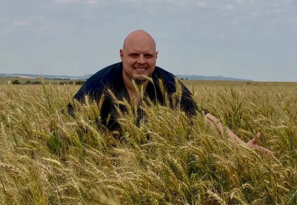 Rodrigo Arnt cultivou cerca de 700 hectares de trigo em sua propriedade