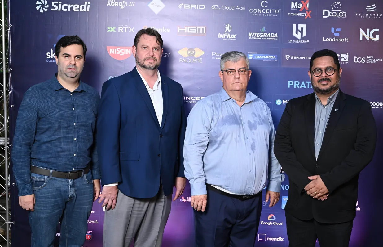 Vinicius Menck (CSG), Jonatas Oliveira (Contabilidade Digital), Carlos Guerra (Equinorte) e Lacier Dias (B4DATA)