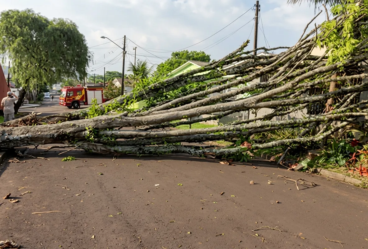 Imagem ilustrativa da imagem Prefeitura de Apucarana registra 100 ocorrências causadas pelo temporal