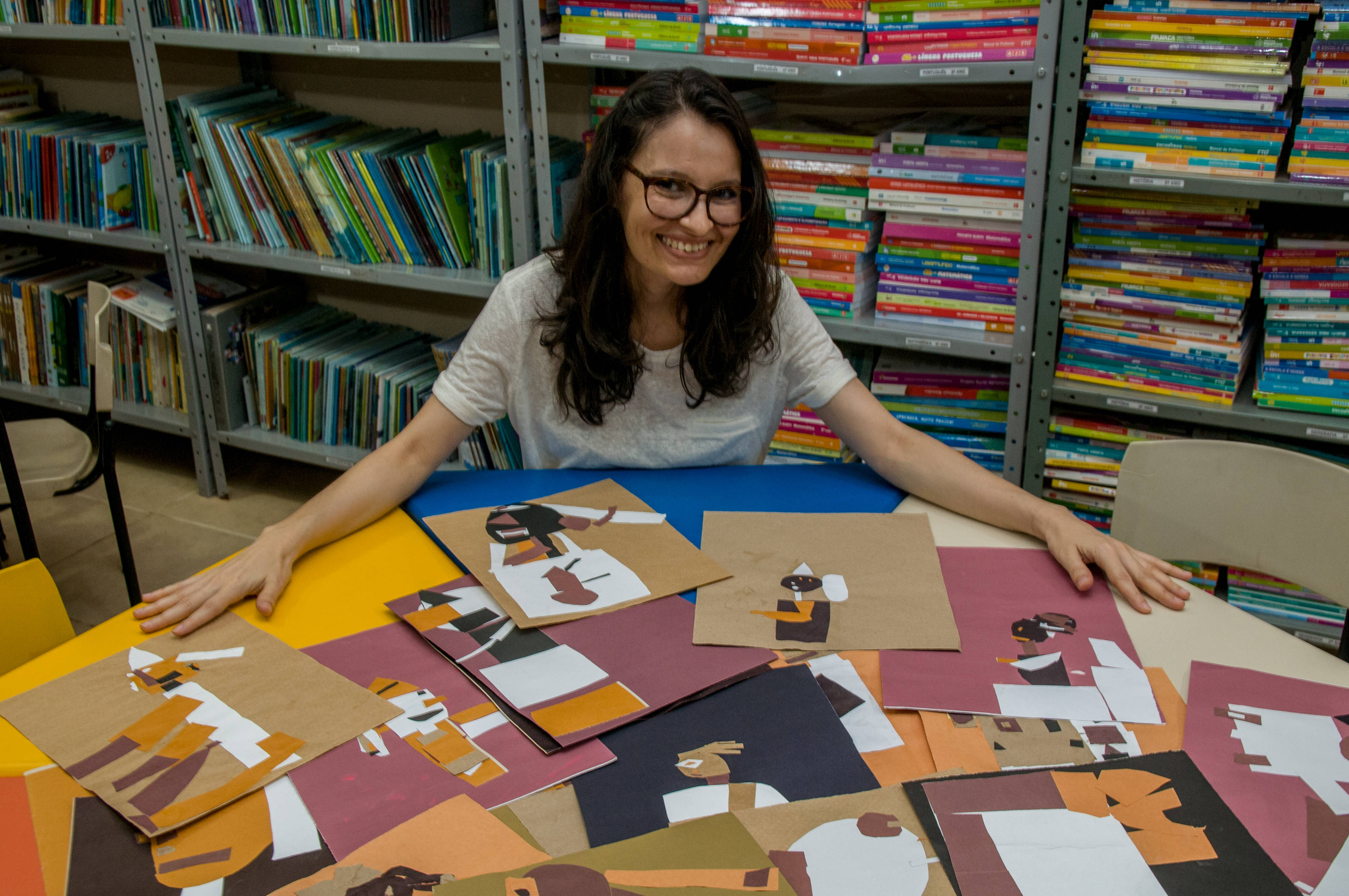 Professora Melissa de Lima Navarro, da Escola Municipal Maria Rosa Galhasce: "A ideia é respeitar o olhar, a argumentação dos alunos e os conceitos sobre a arte vão sendo construídos"