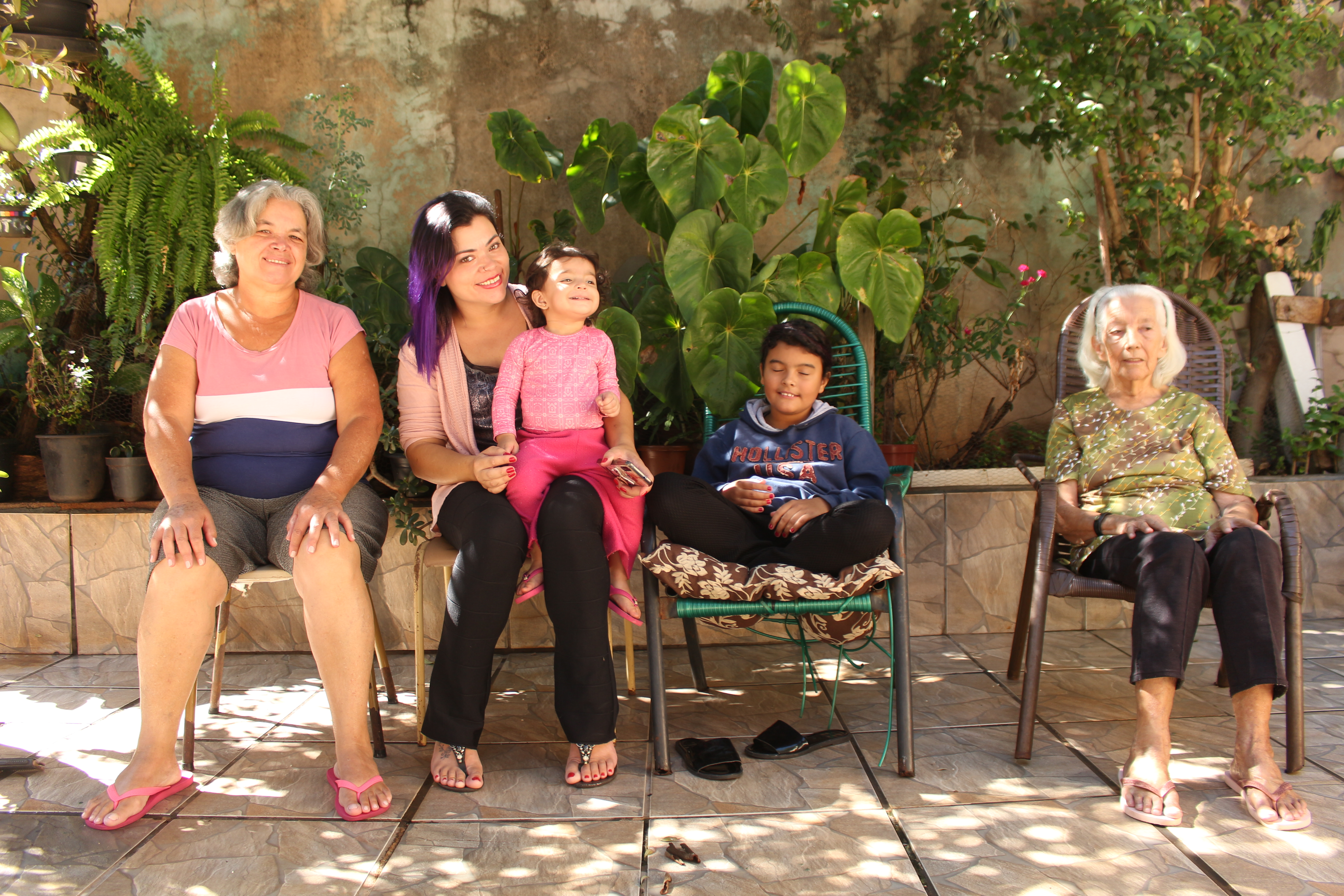 Luiza, Vanessa, Maria Luiza e Lázara