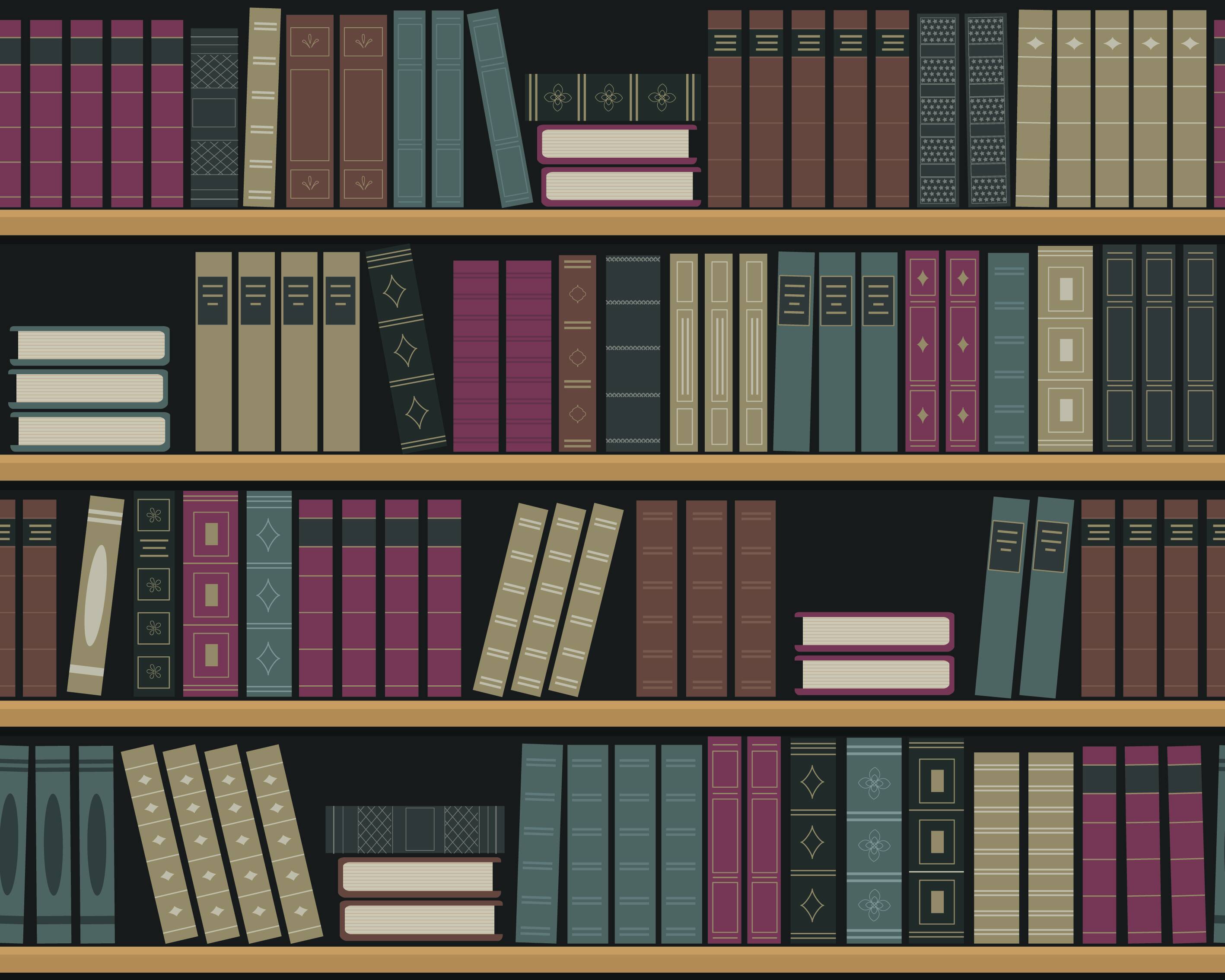 Книжная полка обои на рабочий стол