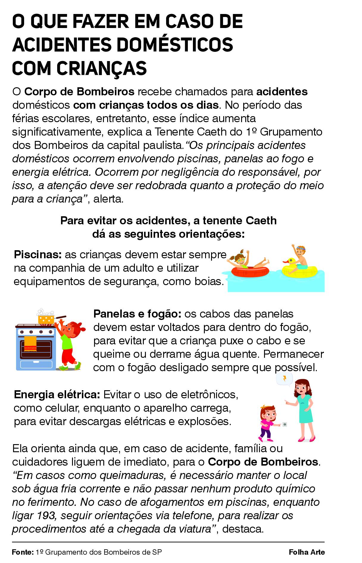 Especialistas alertam para acidentes domésticos durante as férias